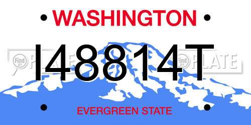 I48814T Washington License Plate