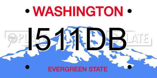 I511DB Washington License Plate