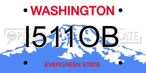 I511OB Washington License Plate