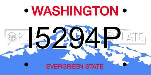 I5294P Washington License Plate