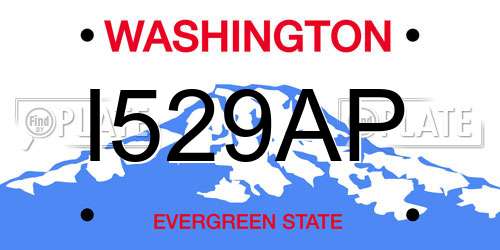 I529AP Washington License Plate