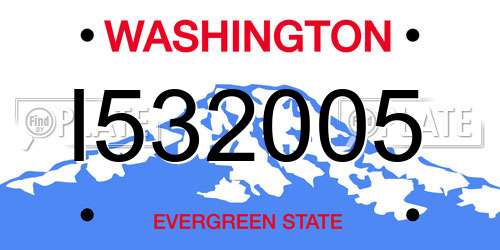 I532005 Washington License Plate
