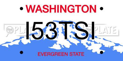 I53TSI Washington License Plate
