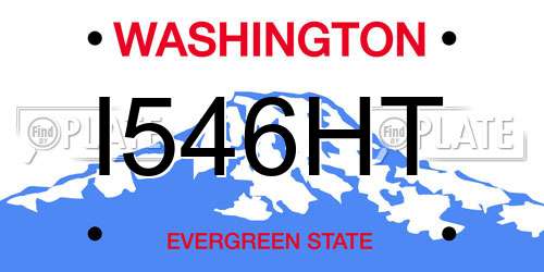 I546HT Washington License Plate
