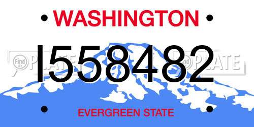 I558482 Washington License Plate