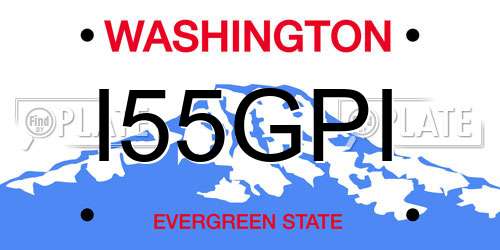 I55GPI Washington License Plate
