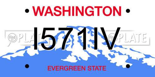 I571IV Washington License Plate