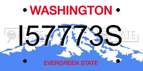 I57773S Washington License Plate