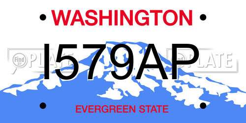 I579AP Washington License Plate