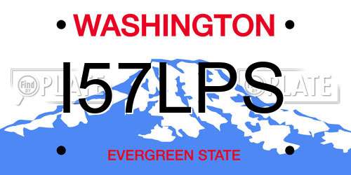 I57LPS Washington License Plate
