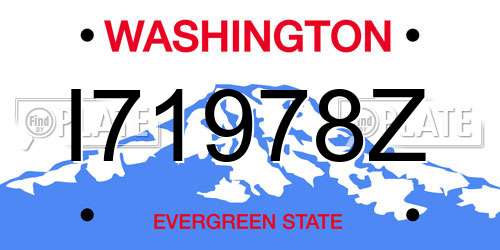 I71978Z Washington License Plate