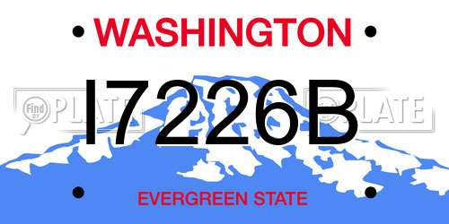 I7226B Washington License Plate