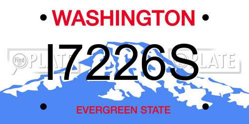 I7226S Washington License Plate