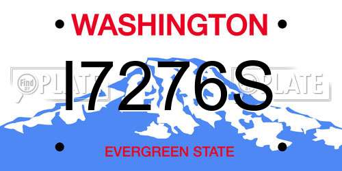I7276S Washington License Plate