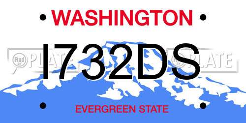 I732DS Washington License Plate