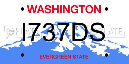 I737DS Washington License Plate