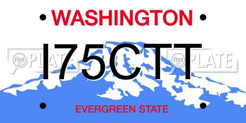 I75CTT Washington License Plate