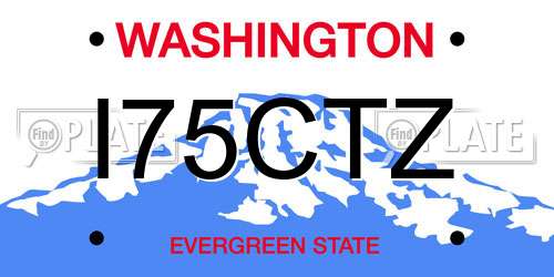 I75CTZ Washington License Plate