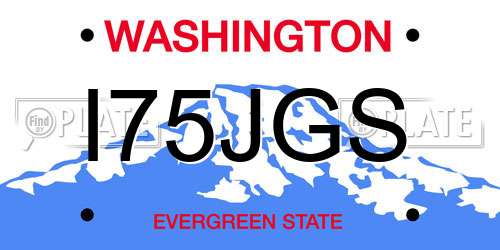 I75JGS Washington License Plate