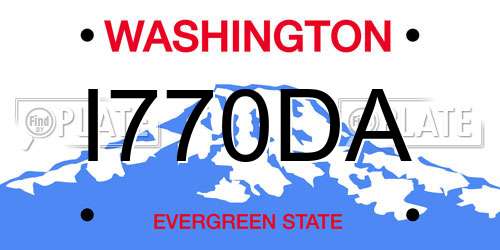 I770DA Washington License Plate