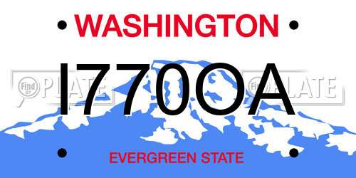 I770OA Washington License Plate