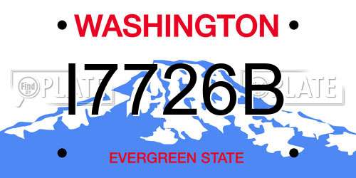 I7726B Washington License Plate