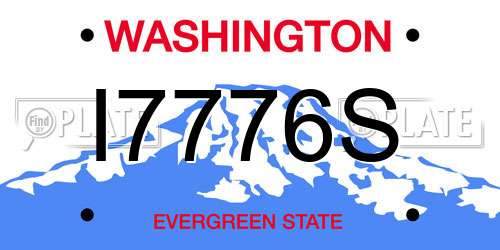 I7776S Washington License Plate