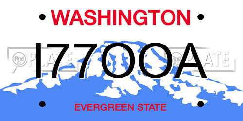 I77OOA Washington License Plate