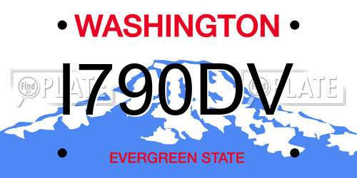 I790DV Washington License Plate