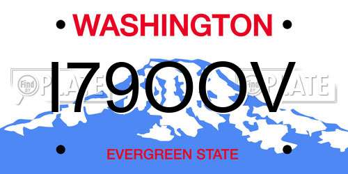 I79OOV Washington License Plate
