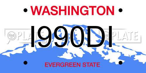 I990DI Washington License Plate