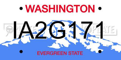IA2G171 Washington License Plate