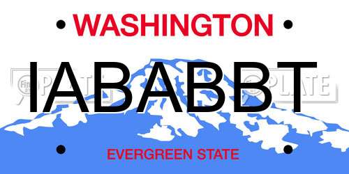 IABABBT Washington License Plate