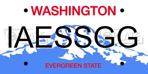 IAESSGG Washington License Plate