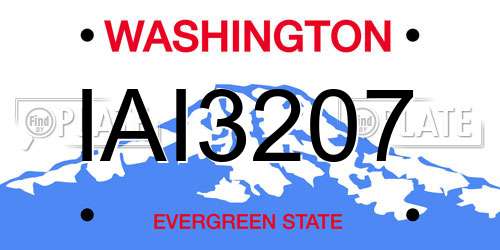 IAI3207 Washington License Plate