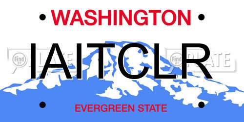 IAITCLR Washington License Plate