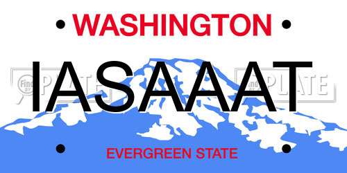 IASAAAT Washington License Plate