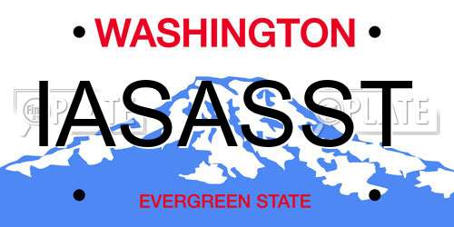 IASASST Washington License Plate
