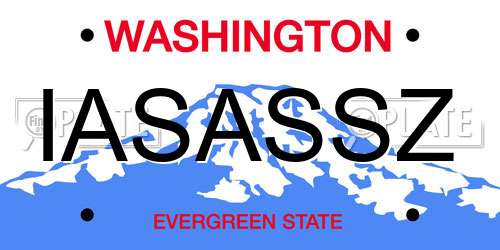 IASASSZ Washington License Plate