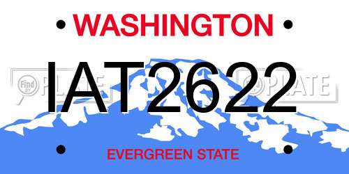 IAT2622 Washington License Plate
