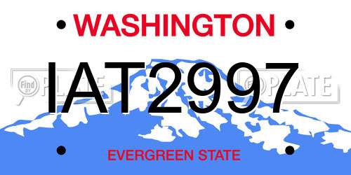 IAT2997 Washington License Plate