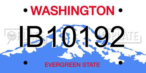 IB10192 Washington License Plate