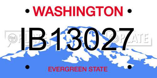 IB13027 Washington License Plate
