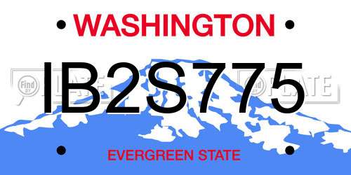 IB2S775 Washington License Plate