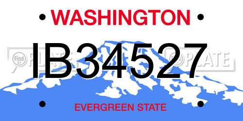 IB34527 Washington License Plate