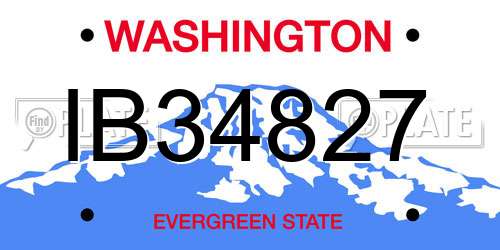 IB34827 Washington License Plate
