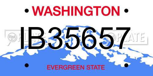 IB35657 Washington License Plate