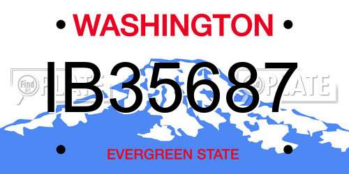IB35687 Washington License Plate