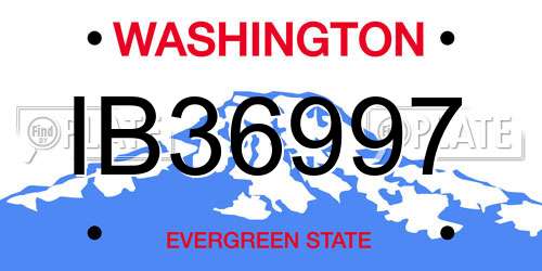 IB36997 Washington License Plate