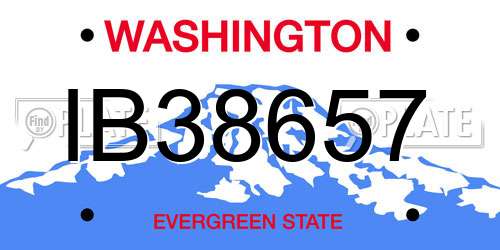 IB38657 Washington License Plate